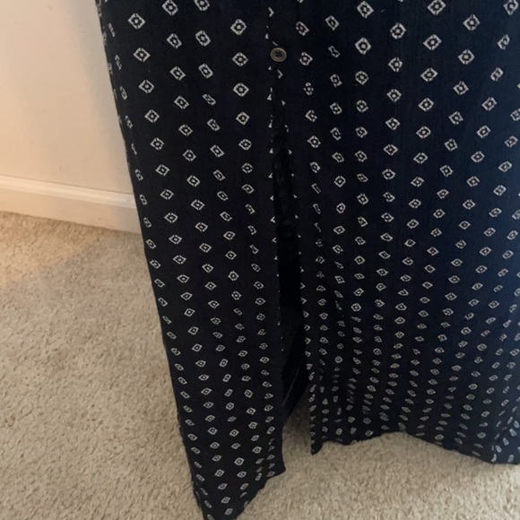 O'Neill caftan, long dress w/slit in front, size small black & white NWT - Picture 6 of 6